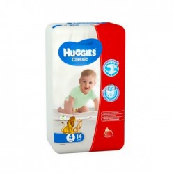 Подгузники, Huggies (Хаггис) 7-18 кг 14 шт классик